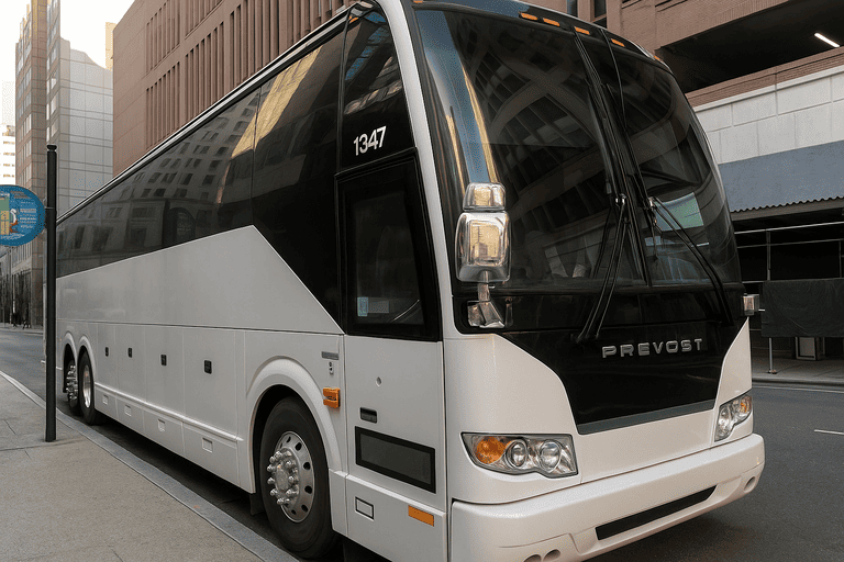 a Charter Bus Rental Cupertino coach bus