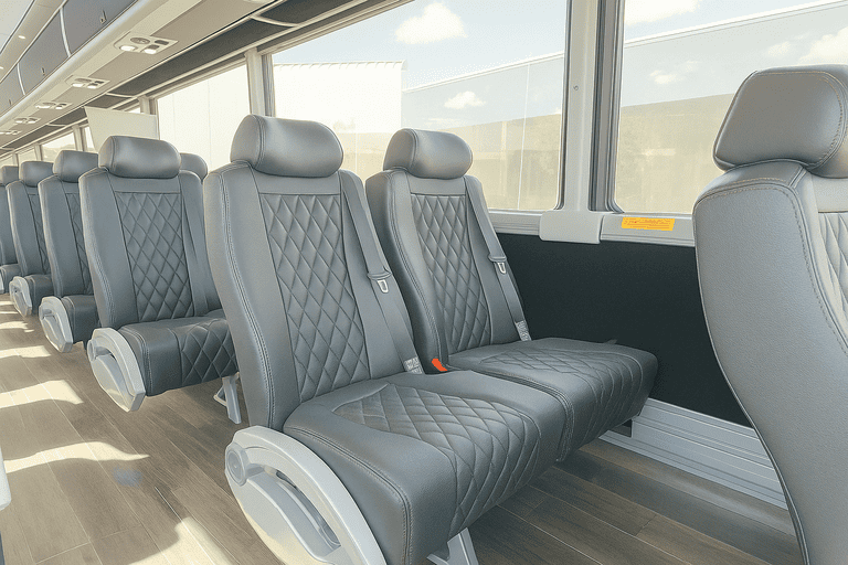 interior of Charter Bus Rental Cupertino charter bus