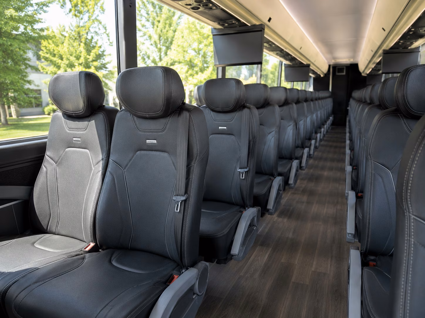 cupertino charter bus rental interior